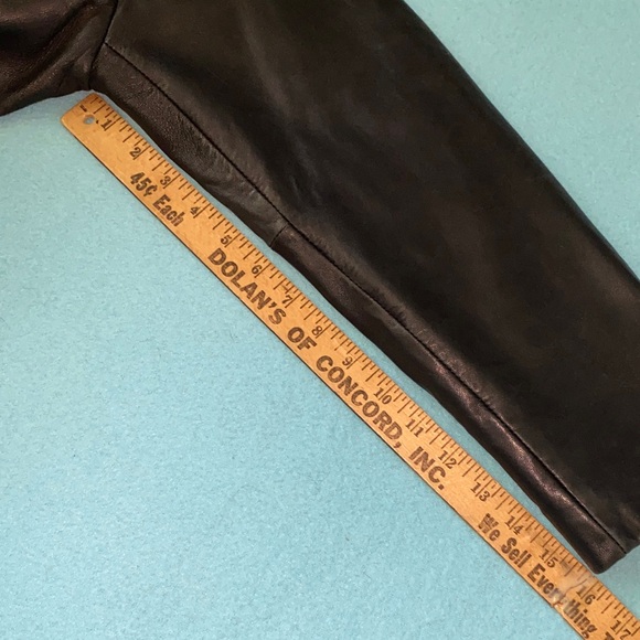 WORTHINGTON lambskin leather longline vintage classic button coat jacket size L - Picture 11 of 12